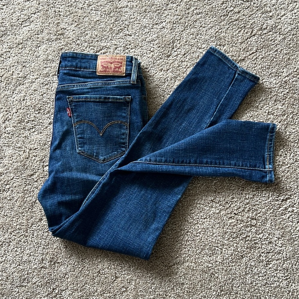 Levi’s 711 Skinny Jeans Dark Wash Blue Denim Women’s Size 29